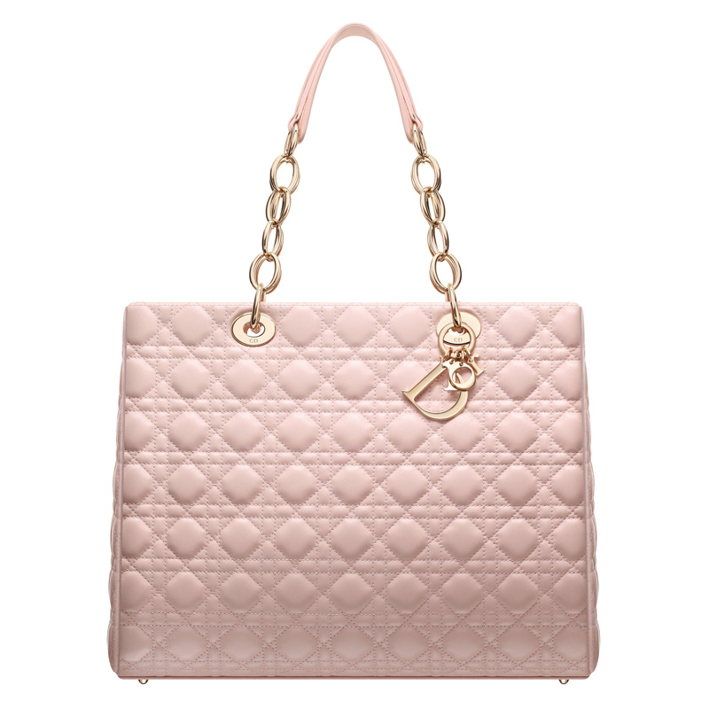 CAL44956G M413 Grande rosa cipria Dior pelle shopping bag morbida
